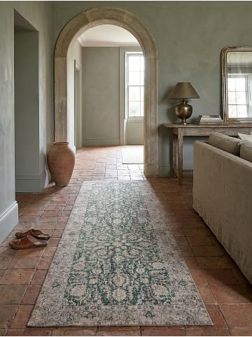 KADIMA DESIGN Teppich Flachgewebe Pflegeleicht HURST Orientalisch Wohnzimmer Floral in Grün