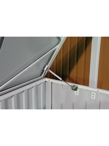 VCM  Metall Garten Gerätebox Kiste Kissenbox 770 L in Anthrazit