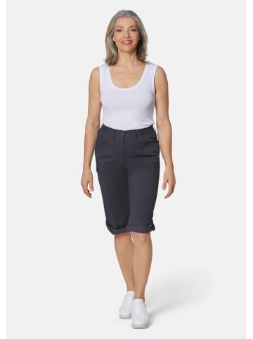 GOLDNER Capri-Funktionshose Carla Krempelbare Capri-Hose mit Funktion in marine
