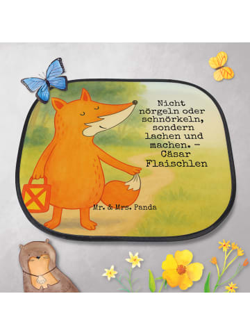 Mr. & Mrs. Panda Auto Sonnenschutz Fuchs Laterne Design mit Spruch in Weiß