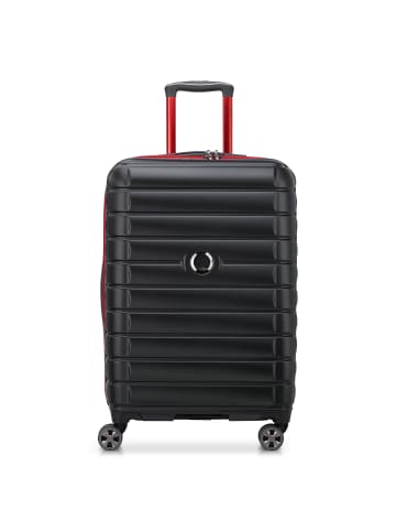 Delsey Shadow 5.0 4-Rollen Trolley 66 cm mit Dehnfalte in schwarz