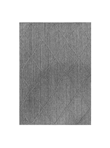 KADIMA DESIGN Teppich Outdoor Flachgewebe Boho-Muster Polypropylen Terrasse in Grau