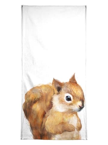 Juniqe Handtuch "Little Squirrel" in Orange & Weiß