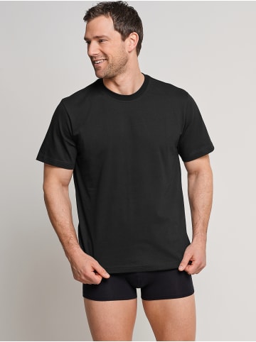 Schiesser American T-Shirt 2er-Pack Essentials in Schwarz