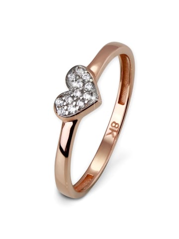 GoldDream Goldring 333 Rosegold - 8 Karat, Herz Größe 56 (17,8)