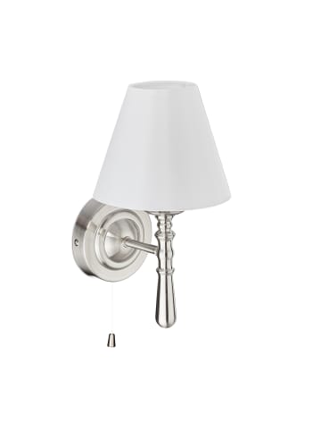 relaxdays Wandlampe in Silber/Weiß
