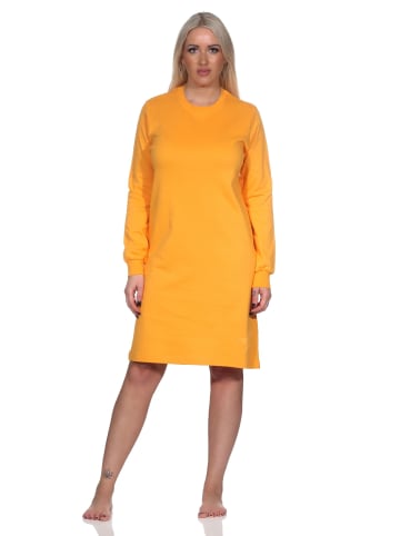 NORMANN langarm Nachthemd Kuschel interlock Sterne - 82145 in orange