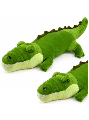 Wisam Plüschkrokodil-Maskottchen, Kuscheltier, realistisch, grün, 70 cm