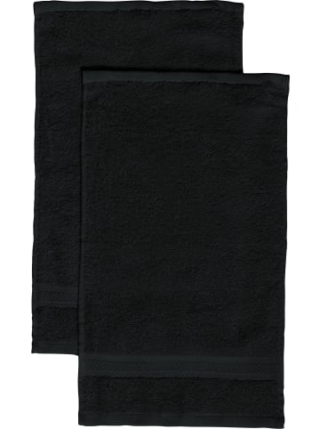 REDBEST Frottier Gästetuch 2er-Pack Chicago in schwarz