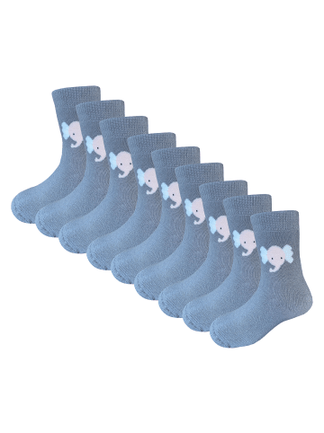 Yalion 9er Pack Socken Halbplüsch in Grau