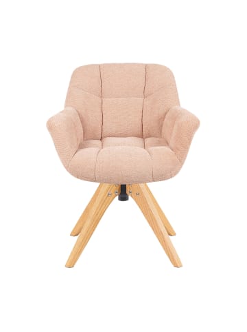 DUBI Möbel 2er-Set: Drehstuhl Mika-Nele in Rosa - (B)65 x (H)81 x  (T)66 cm