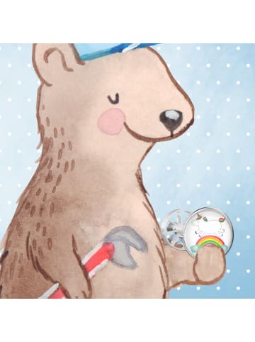 Mr. & Mrs. Panda Stöpsel Einhorn Regenbogen ohne Spruch in Weiß