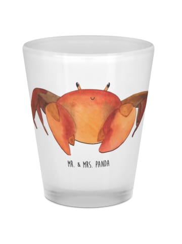 Mr. & Mrs. Panda Schnapsglas Sternzeichen Krebs ohne Spruch in Transparent