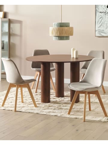 Beliani 2er-Set Esszimmerstuhl DAKOTA II in Beige/Braun