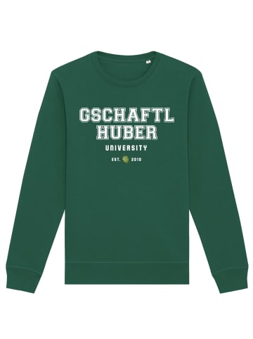 wat? Apparel Sweatshirt Gschaftlhuber University in Bottle Green