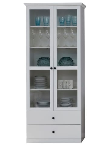 ebuy24 Vitrinenschrank Brax Weiß 81 x 41 cm
