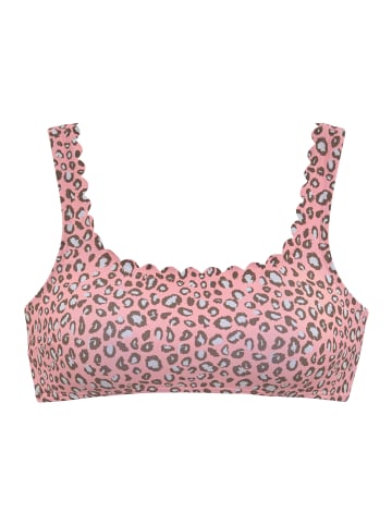 LASCANA Bustier-Bikini-Top in lachs-bedruckt