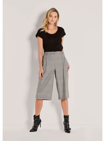 MADELEINE Glencheck-Bermuda mit hohem Bund in graphit / multicolor