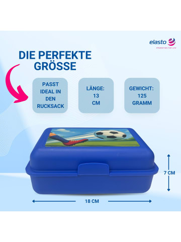 elasto Vorratsdose "School-Box" 1100 ml in blau - mit Motiv