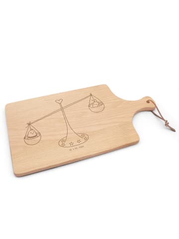 Mr. & Mrs. Panda Holzbrett Sternzeichen Waage ohne Spruch in Transparent