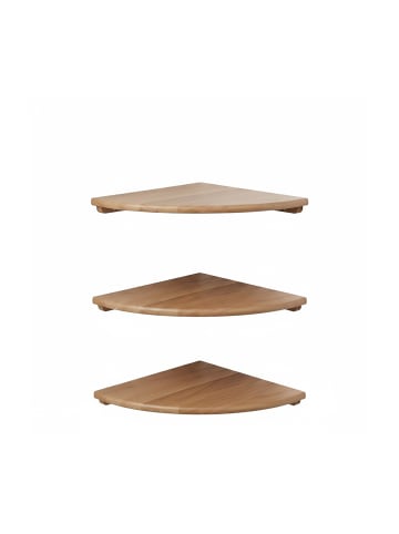 relaxdays Eckregal in Natur - (B)40 x (H)3 x (T)40 cm