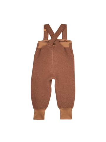 pure pure by BAUER Trägerhose aus Wollwalk in haselnuss