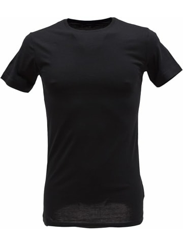 Ragman Rundhals T-Shirt für Herren in schwarz