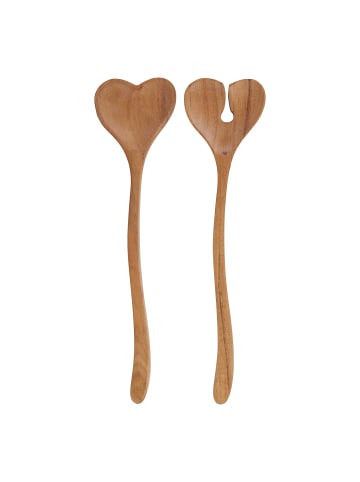 Butlers Salatbesteck-Set ACACIA Herz 2-teilig in Braun
