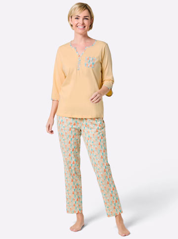 WITT WEIDEN Schlafanzug in apricot-salbei-bedruckt