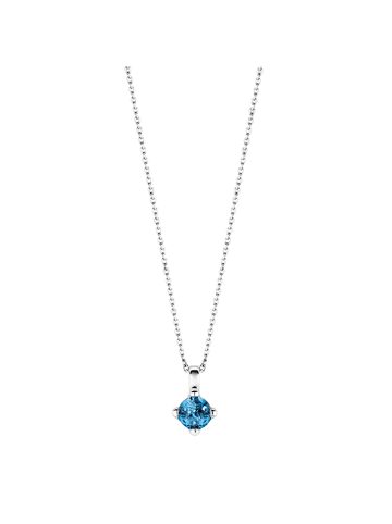 Ti Sento Milano Collier "mit dunkelblauem Crystal" in Silber