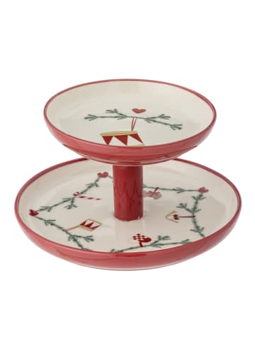 Bloomingville Weihnachts-Etagere Yule in rot