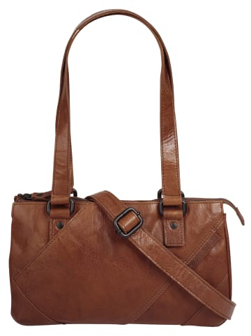 SPIKES & SPARROW Handtasche echt Leder in cognac