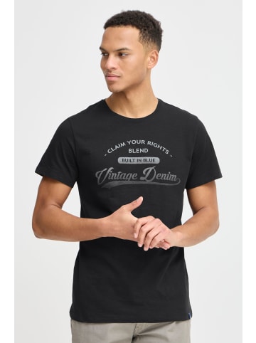 BLEND Print-Shirt BHPillo in Nachtschwarz