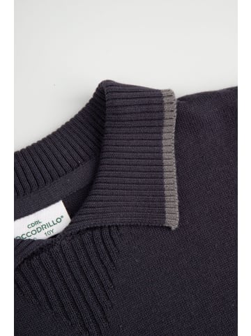Coccodrillo Kurzarm-Pullover in dunkelblau