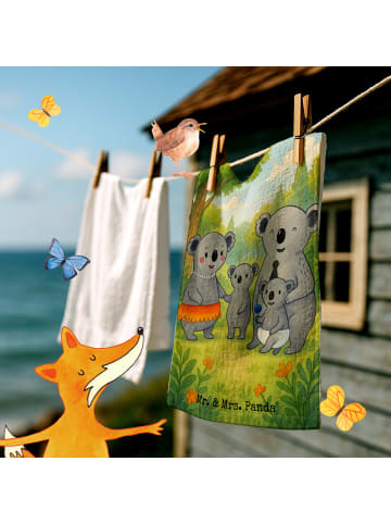 Mr. & Mrs. Panda Kinderhandtuch Koala Familie Design ohne Spruch in Weiß