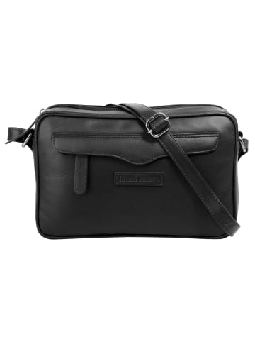 Bruno Banani Umhängetasche echt Leder in schwarz