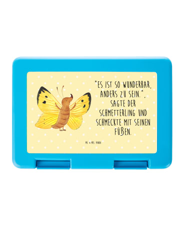 Mr. & Mrs. Panda Brotdose Schmetterling Zitronenfalter mit Spruch in Gelb Pastell