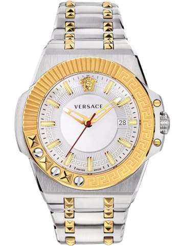 Versace Quarzuhr für Herren in silber