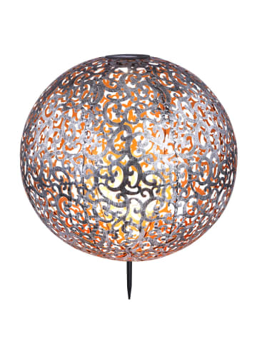 Globo lighting Solarleuchte "SOLARLEUCHTE METALL silver, 1XLED" in silver