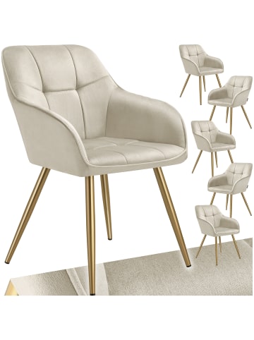 tectake Polstersessel gepolstert, in Samtoptik, gesteppt, 58 x 62 x 82 cm