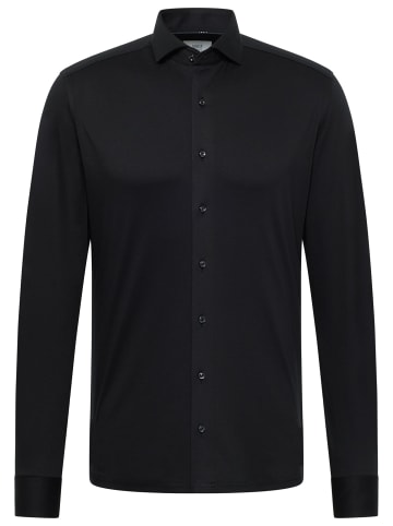 Eterna Jersey Shirt Jersey Langarm in Schwarz