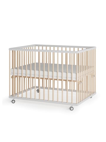 Sämann Sämann Laufgitter mit Matratze Basic - weiß/natur - Premium Kollektion