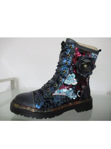 Schnürstiefelette  in Blau