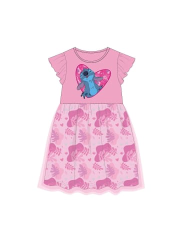 Lilo & Stitch Sommerkleid – Pink Leaf, 2–6 Jahre