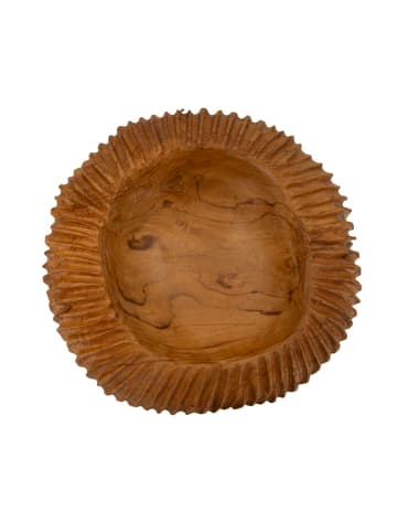 Mauro Ferretti Braune, leere Holztasche Ø 32 x 11 cm