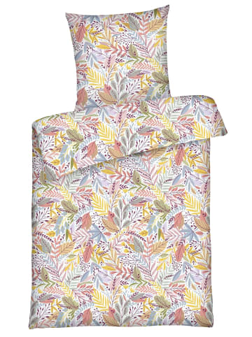 Carpe Sonno Renforce Bettwäsche 135x200 cm aus 100% Baumwolle - Floral Pink in Pink