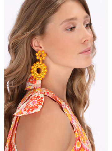 IZIA Women Earrings in Orange