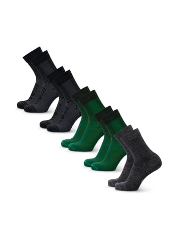 DANISH ENDURANCE Socken Merino Hiking Light in green/black/grey