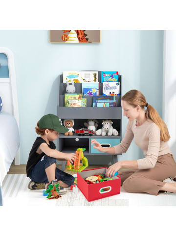 COSTWAY Bücherregal Kinder in Grau