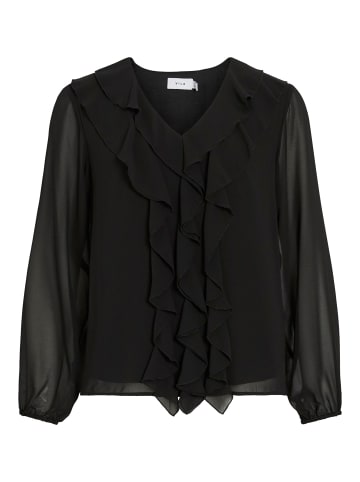 Vila Oberteil mit langen Ärmeln in Black